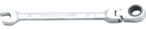 BGS 6708 | Llave combinada con carraca | ajustable 90° | 8 mm