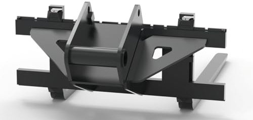 Fourche à palette FEM 2 compatible avec pelleteuse Lehnhoff MS03 MS08 et Schaeff/Terex HR16 et HR32 - Disponible en 2 longueurs de fourches (HR32 avec dents de fourche de 1100 mm).