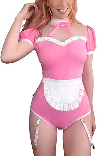 LittleForBig Coton Body Onesie pyjamas Bodysuit –costume de chambre rose XXL