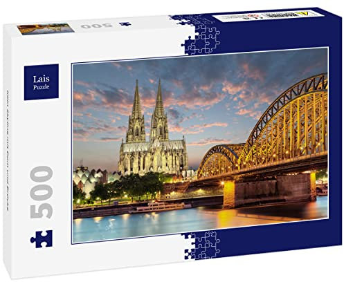 Lais Puzzle Köln Skyline mit Dom und Brücke 500 Teile