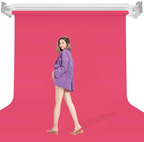 Seamless Background Paper Backdrop 2.72 x 10m, Rose Pink, 49, Photo Studio Paper Roll for Portrait, Product, Pet, Family Photography Shooting, Video Filming