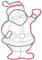 WeRChristmas Christmas Waving Santa Rope Light Silhouette Decoration, Red, 51 cm