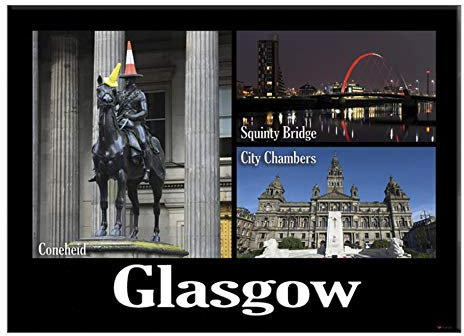 Glasgow Coneheid Stadtzentrum Landschaft Metallischer Kühlschrankmagnet