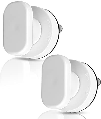 Mitening 2 Pack Saugnapf Türgriff Saugnapf Griff, Mokinga Türgriff Kleben, Türgriff Balkontür, ABS-Kunststoffgriff mit Starken Saugnapf für Türen und Fenster, Schränke, Schubladen, Schränke (Weiß)