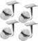 Acciaio Inossidabile Staffa Corrimano, 4 Pezzi Scale Sostegno Staffe Corrimano, Corrimano Scale Supporto a Parete per Ringhiere in Legno o Metallo Argento