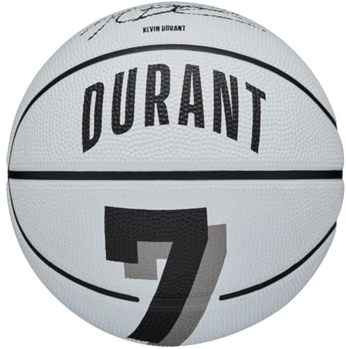 Wilson NBA Player Icon Kevin Durant Mini Ball WZ4007301XB, Womens,Mens basketballs, White, 3 EU