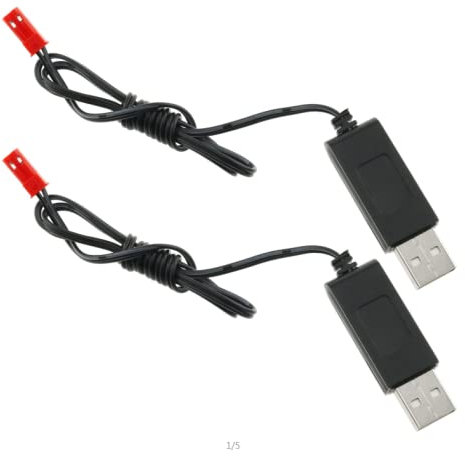 SJZBIN USB Charging Cable JST Plug 3.7V to USB Connector Lithium Battery Charger for RC Aircraft Helicopter Toys Accessories, CCJSTPLB-2