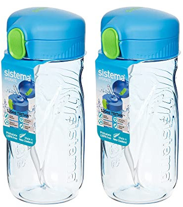 Sistema Quick Flip Flasche, 520 ml, Blau, 2 Stück