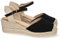 shoes&blues.es 62993-Sandalia de Cuna para Mujer, Forrado de Yute, Pala Cerrada, y Cierre de Hebilla, Primavera Verano 2022. Talla 37 Negro