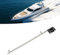 Gedourain Asta per bandiera marina, lunga durata, resistente all'acqua salata, supporto per bandiera in acciaio inox, regolabile, per yacht, barche a vela, motoscafi