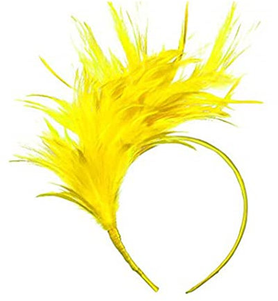 Hinleise Stirnbänder Federn Haarreifen Kopfbedeckung Kopfschmuck für Tanz Performance Geburtstag Party Kostüm Zubehör Foto Requisiten Gelb