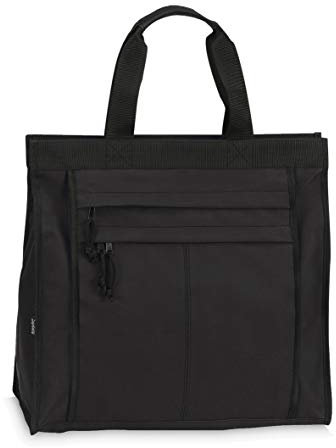 Noey & Lou Einkaufstasche Shopper Tasche Umhängetasche Strandtasche Tragetasche mit verstärktem Boden (Schwarz)