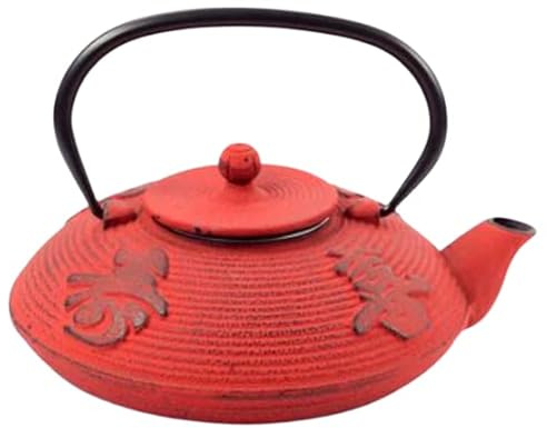 Teemando® Tianjin Théière en fonte rouge avec tamis en acier inoxydable 0,8 l Chine