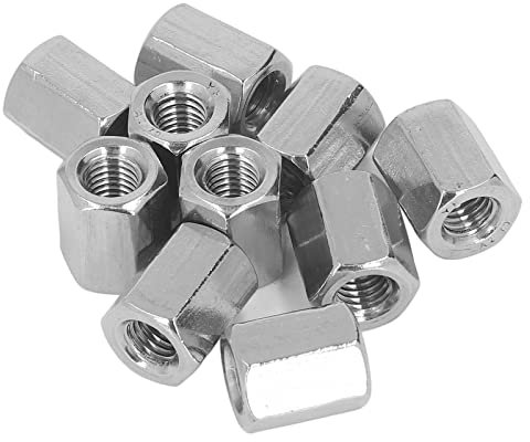 10 Stück M10 Sechskant-Überwurfmutter M10 X 1,5 17 L 22 Mm 304 Edelstahl Sechskant-Gelenkmuttern für Bolzenbolzen