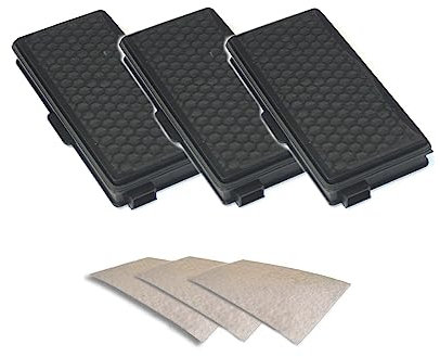 3 HEPA Filter Kallefornia K759 + 3 Motorschutzfilter einsetzbar für Miele C3 Cat & Dog PowerLine Filterbox Filter Set Motorfilter Abluftfilter Box Vorrat