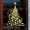 Cityhermit goldener Weihnachtsbaum-Fensteraufkleber für Glas, statische goldene Aufkleber, DIY, Wand-/Fenster-/Türaufkleber für Schaufenster (1er-Pack)