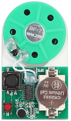 25S Push Button Recordable Sound Chip, Recordable Sound Module, Push Button Control Card Sound Recorder, Card Voice Recorder, Custom Button Record für Grußkarten