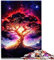 Puzzle für Erwachsene, kosmischer Baum des Lebens, 1000 Teile, Puzzle für Erwachsene und Kinder ab 12 Jahren, Papppuzzles, tolles Geschenk für Erwachsene, Größe: 26 x 38 cm