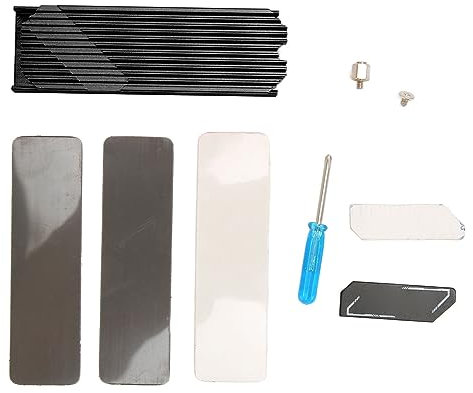 M.2 Heatsink NVMe 2280 PS5 SSD Heat Sink Computer PC PCIE M2 SSD Cooler for 980 970 EVO Plus SN850 SN750 SN570 Firecuda 530, M.2 NVMe SSD Enclosure Adapter SSD Case (Black)