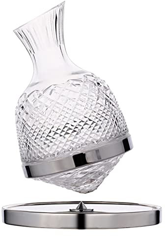 ZzzaNa Decanter for Bicchiere Rotante Trasparente for la Decorazione di Feste a casa Regalo di Nozze Brocca