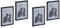 Relaxdays Bilderrahmen 2er Set, 13x18 cm, Passepartout 9x13 cm, Glasscheibe, Fotorahmen zum Stellen & Hinhängen, schwarz (Packung mit 2)