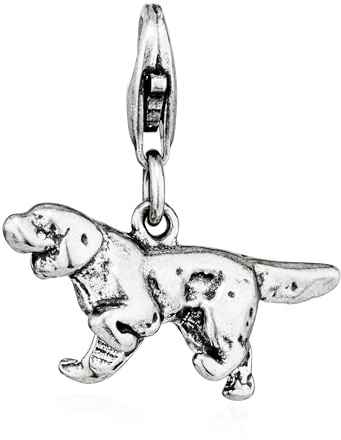 NKlaus Anhänger Rauhaardackel aus 925 Silber, antik, 10x21mm, 1 Stück | Gewicht: 2,95g; Hund; Charm; Amulett; Talisman