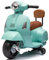 Vespa Elektroroller Elektrofahrzeug Kinderfahrzeug Scooter (Grün mit Rückenlehne)