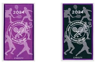 Wimbledon 2024 Damen & Herren on Court Player Towel Tennis Handtuch 2er Set
