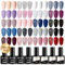 NAILWIND Vernis Semi Permanent, 24PCS Couleurs Nude Blanc Violet Rose Gris Pailletée Vernis Gel Semi Permanent, Soak-off UV/LED Vernis à Ongles Semi-permanent Manucure Mini