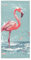 GAIREG Retro Pink Flamingo on Sea Handtuch, Duschtücher für Badezimmer, Fitnessstudio, Hotel, Spa, 38,1 x 76,2 cm