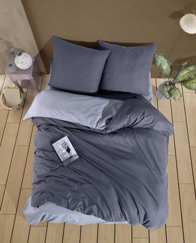 nordqueen Belmond Bettwäsche 100% Baumwolle Bettbezug aus Atmungsaktive ÖkoTex Zertifiziert Bettwäsche-Set mit Kissenbezug 80x80 cm (V3, 240x220 cm)