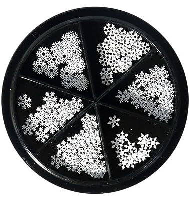 Schneeflocken Nagel -Pailletten Metallscheiben Nagelaufkleber Aufkleber Nagelkunst DIY Design Nagel Schneeflocke Scheiben Nagelkunst Dekoration Schneeflocken Nagel Pailletten Nagelkunst Pailletten