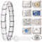 Kunoli Italian Charm Bracelet Set - 8 Charms, 9mm Abnehmbare Module für Armbänder, DIY Charm Bracelet für Damen Mädchen (C)