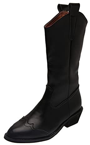 Stivali Donna in Offerta Stivali Campagna 41 Stiva Stivali Stivali Stivali Stivali da Cowboy Stivali da Donna Stivali da Donna per Le Donne Scarpe da Stivali Orto Donna Gomma Scarpe Gomma (Black, 40)