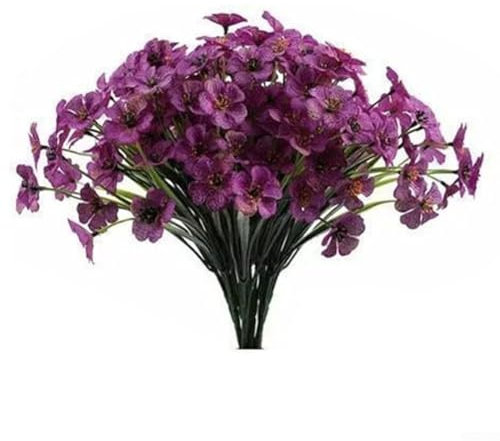 CNANRNANC Ramos de flores violetas realistas, crean un ambiente hogareño sabroso y acogedor (morado)
