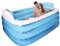 Baignoire gonflable de grande taille de couleur bleue pour adultes, baignoire portable pliable en plastique, baignoire de trempage, baignoire SPA à domicile équipée d'une pompe à air électrique, 175