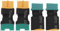 Be In Your Mind 4 Stück MPX-auf-XT60-Anschlussadapter 6-poliger MPX-Stecker/Buchse auf XT60-Stecker/Buchse Vergoldeter Antipolaritätsadapter für RC-Multiplex-Lipo-Akku