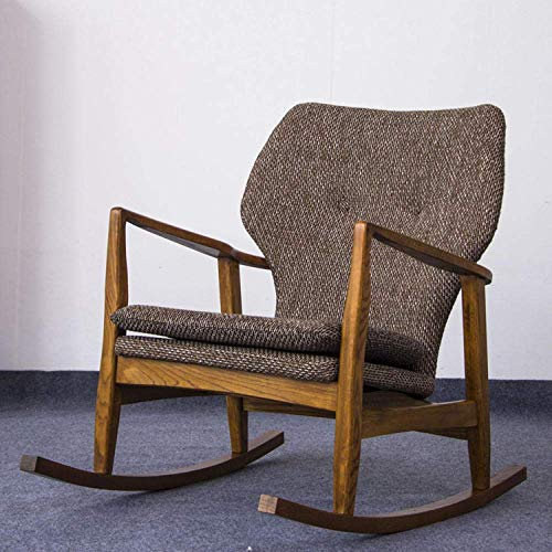 GAROEN Schaukelstuhl, Bequemer Relax-Schaukelstuhl aus nordischem Holz für den Balkon, Schaukelstuhl aus nordischem Holz, Sofastuhl