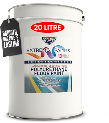 TRADE SUPPLIES UK - Extreme Polyurethane Floor Paint. Durable, Premium-Grade Paint for Concrete, Wood, Garage, Outdoor & Indoor Floors - Red, 20L