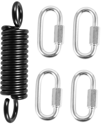 NULYLU Schaukelfeder-Set Aus Metall Für Hängestuhl-aufhängeset Hochleistungsfeder Mit Drehbarem Adapterring Geeignet Für Veranda Sandsack-Befestigung Hängesessel Und Outdoor-nutzung