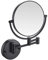ZXXDSMYF Vanity Makeup Mirror Wall Mount, 8inch Cosmetic Mirror Round Bathroom Mirror 360 Rotating Double Sided Shaving in Bedroom,Black_3X