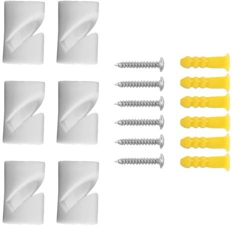 Tiardey 6pcs Diffuser Chandelier Cable Hook Ceiling Hook Wall Mount V-Hook Chandelier Wire Clip for Cable Suspension Chandelier Fixtures (White)