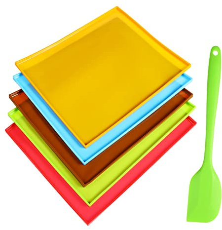 OKUMEYR Tappetini da Forno in Silicone Antiaderenti con Spatola Inclusa Rivestimenti per Teglie per Impastare Dolci E Cucinare Biscotti