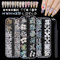 3D Nail Charms, VEGCOO 3 Boxes Nail Art Gems Crystals Rhinestones Pearls Charms Nail Stuff with Tweezers, Flowers Bows Aurora Bear Butterfly Nail Art Charms for DIY Manicure Nail Art Decoration Design