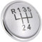 Recambo Schaltknauf Kappe Emblem Abdeckung 5 Gang passend für VW Golf IV, 1J, 1997-2006, Plug & Play, silber - chrom