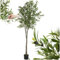 TecTake® Olivier Artificiel 210cm Plante Artificielle Fausse Plante Interieur Arbre Vert Arbre Artificiel Décoration Maison idéal pour Décoration Salon Chambre Cuisine Dressing Chambre Enfant Bureau