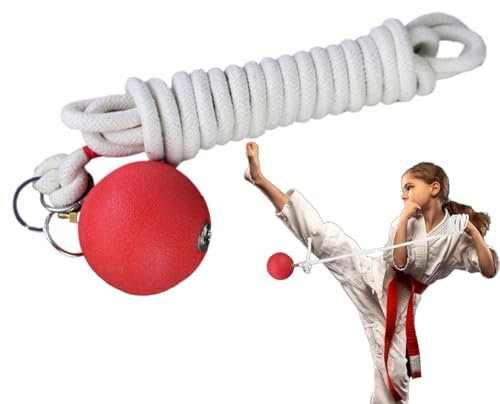 Huxibai Rope Dart Hammer, Martial Arts Hammer, Exercise Throwing Rubber Balls, Exercise Rope Dart, Martial Arts Soft Equipment, User-friendly Chinese Traditional Trainer for Building Muscles