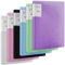 SYUTBOU Lot de 6 Porte Vues A4, 40 pochettes cristal lisse Transparentes,80 vues -Protège-Documents avec pochettes - Pour le bureau, la maison,6 couleurs