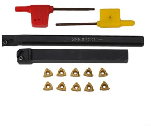 Drehmaschine Gewindeschneider Aussen Innenhalter Set mit Hartmetalleinsätzen SER 1010H11 SNR 0010K11 11ER A60 1IR A60 US735