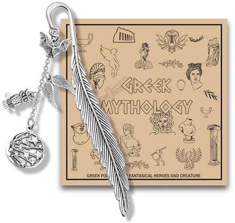 KUIYAI Lesezeichen für Buchliebhaber, Göttin der Nacht, griechische Mythologie, Geschenk für Mythologie-Liebhaber, Geschenk (Eule BatUK)